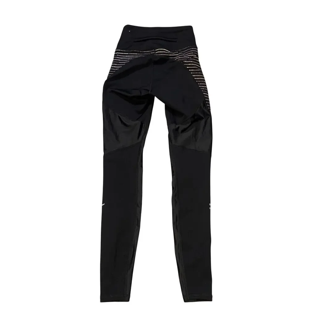 Nike Dri-FIT Run Division Epic Luxe Leggings Black Orange XXS NWT